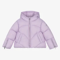 iDO Baby Girls Purple Hooded Puffer Jacket Clearance
