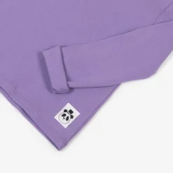 Mini Rodini Girls Purple Organic Cotton Ribbed Top