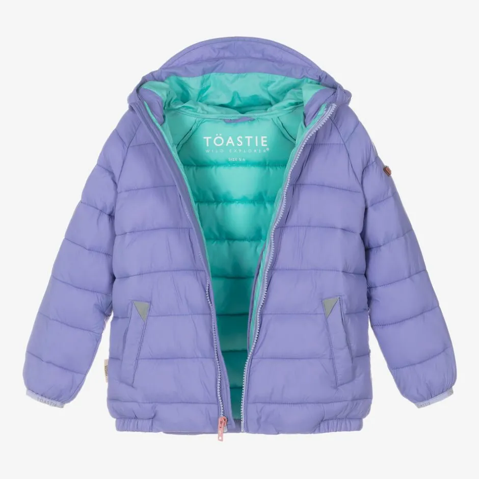 Töastie Girls Purple Packable Puffer Jacket Sale