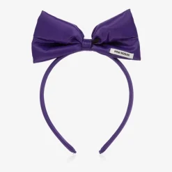 Mini Rodini Girls Purple Satin Bow Hairband
