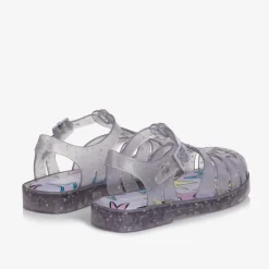 Mini Melissa Girls Purple Star Glitter Jelly Sandals Sale
