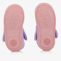 Chipmunks Girls Purple Unicorn Velcro Slippers Sale