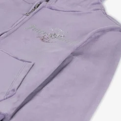 Juicy Couture Girls Purple Velour Tracksuit
