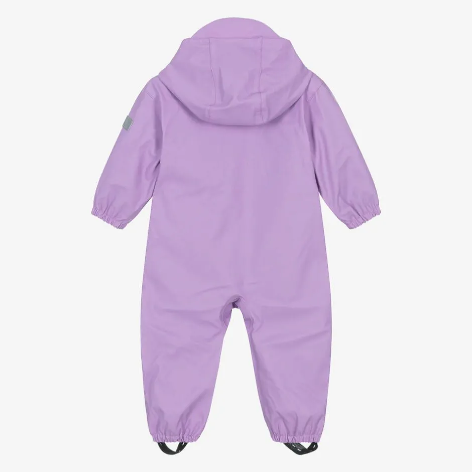 Little Blue House by Hatley Girls Purple Waterproof Rainsuit Hot