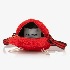 Mini Rodini Girls Red Bouclé Cat Bag (15cm)