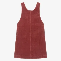 Tartine et Chocolat Girls Red Corduroy Pinafore Dress Sale