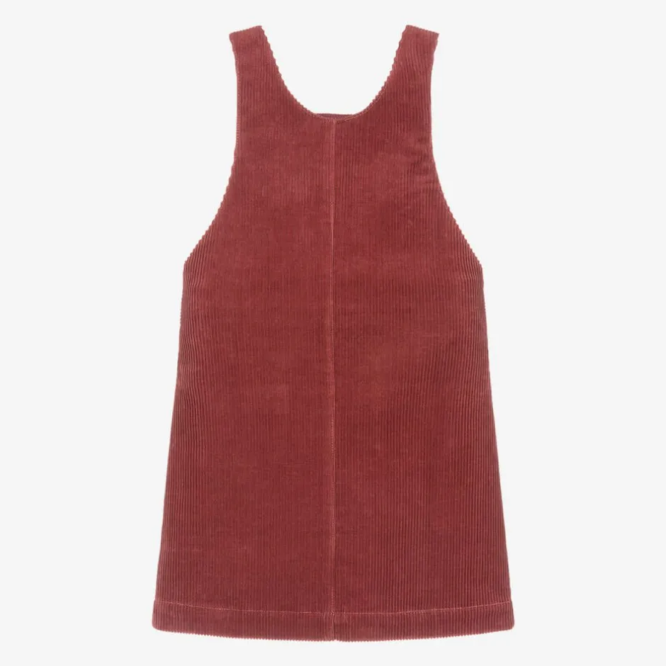 Tartine et Chocolat Girls Red Corduroy Pinafore Dress Sale