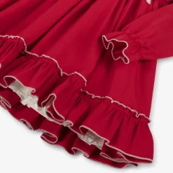 Abuela Tata Girls Red Cotton & Lace Dress Sale