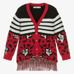 Everything Must Change Girls Red Cotton & Wool Knit Cardigan Sale