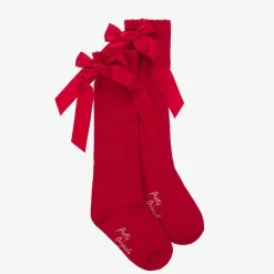 Pretty Originals Girls Red Cotton Bow Socks Hot