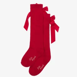 Pretty Originals Girls Red Cotton Bow Socks Hot