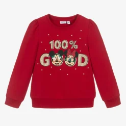 NAME IT Girls Red Cotton Disney Graphic Top
