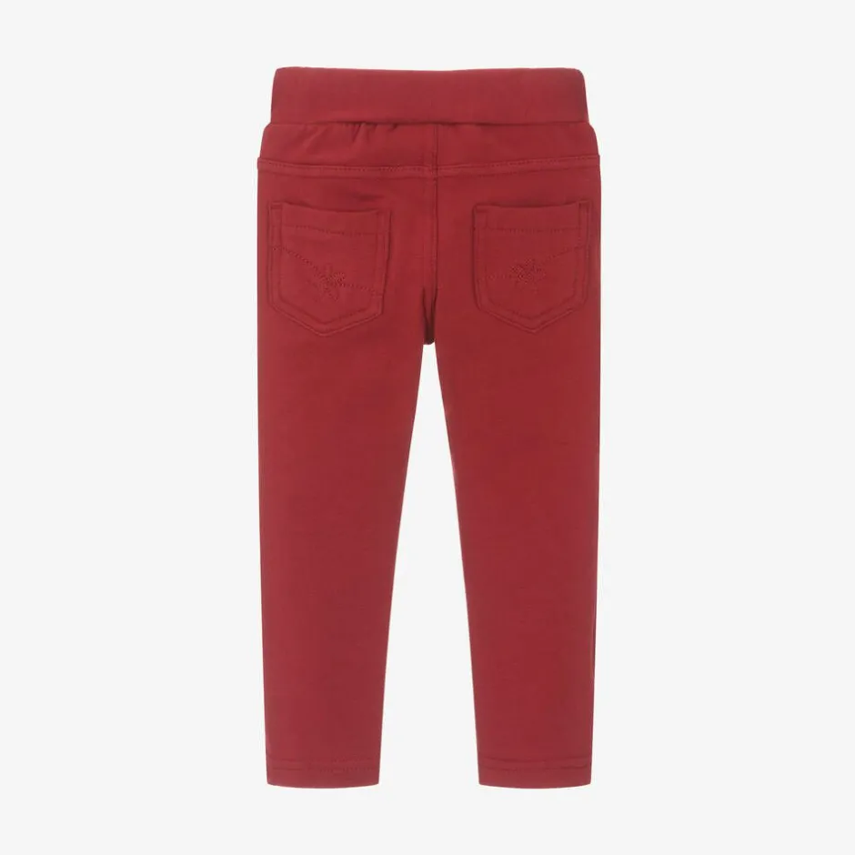 Mayoral Girls Red Cotton Jersey Trousers Hot