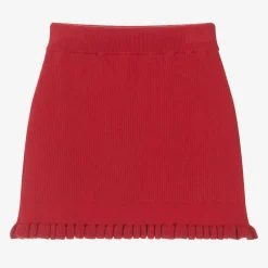 Angels Face Girls Cotton Knit Bow Skirt Red Best