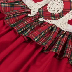 Abuela Tata Girls Red Cotton Tartan Dress Sale