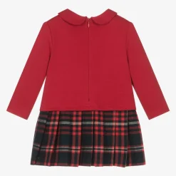 Patachou Girls Red Cotton Teddy Bear Dress Discount