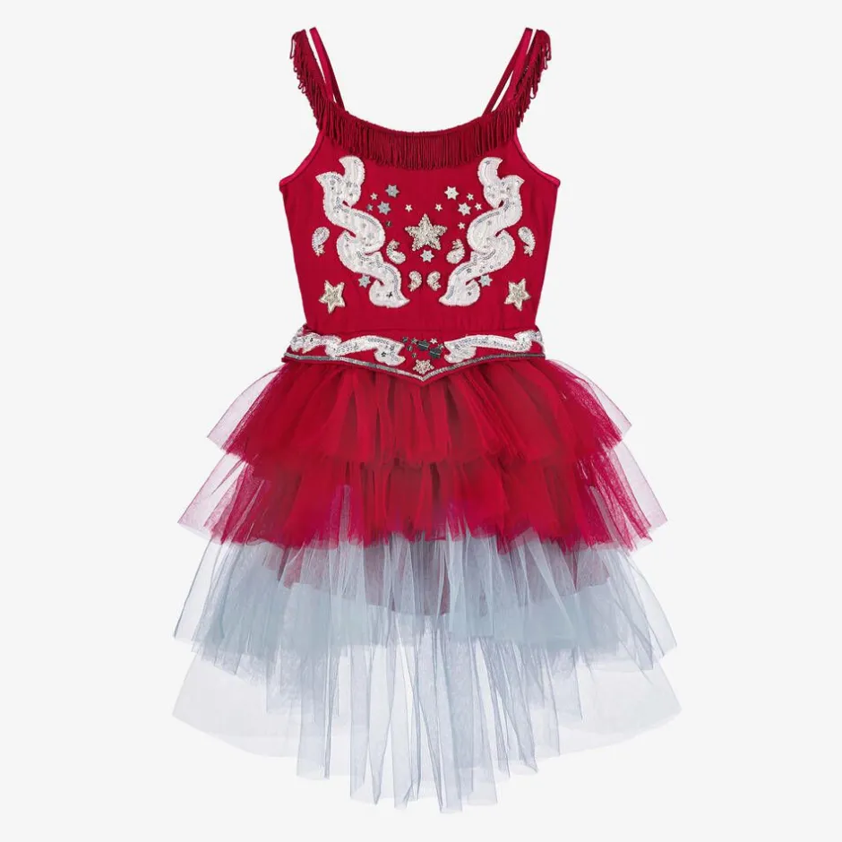 Tutu du Monde Girls Red Cowgirl Costume Dress Outlet