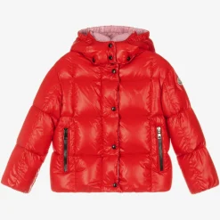Moncler Enfant Girls Red Down Padded Parana Jacket Online