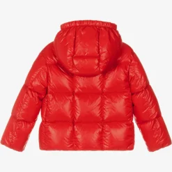 Moncler Enfant Girls Red Down Padded Parana Jacket Online