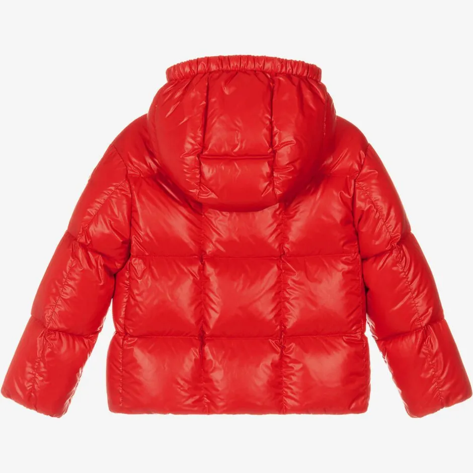 Moncler Enfant Girls Red Down Padded Parana Jacket Online