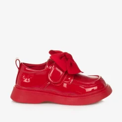 A Dee Girls Red Faux Patent Leather Loafers Sale