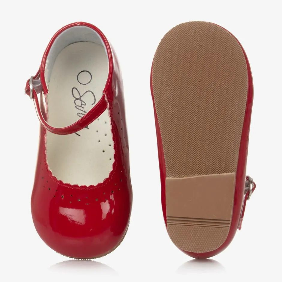 Sevva Girls Red Faux Patent Leather Shoes Online