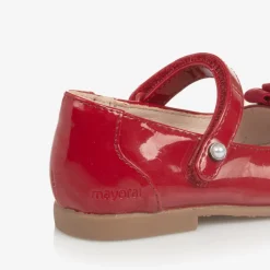 Mayoral Girls Red Faux Patent Leather Shoes