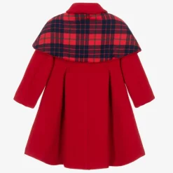 Patachou Girls Red Felted Cape Coat Clearance