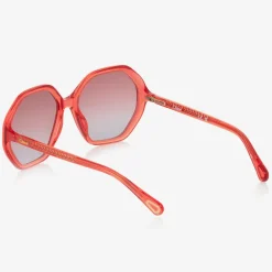 Chloé Girls Red Hexagonal Sunglasses Hot