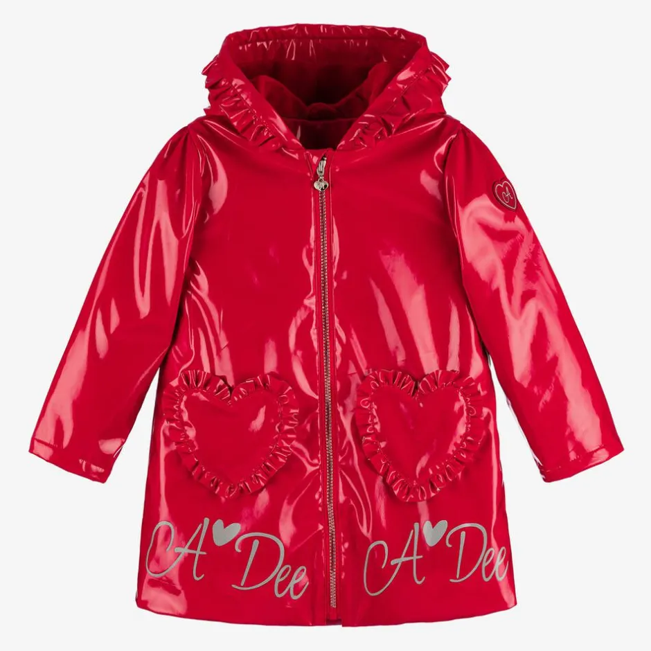 A Dee Girls Red Hooded Raincoat Online