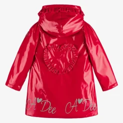 A Dee Girls Red Hooded Raincoat Online