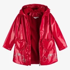 A Dee Girls Red Hooded Raincoat Online