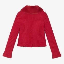 Mayoral Girls Red Knitted Cardigan Hot