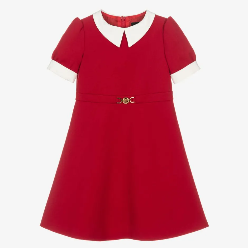 Versace Girls Red Milano Jersey Dress Online
