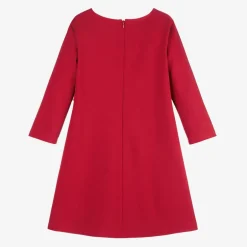 Elsy Girls Red Milano Jersey Flower Dress New