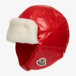 Moncler Enfant Girls Red Padded Hat Sale
