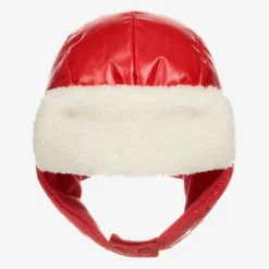 Moncler Enfant Girls Red Padded Hat Sale