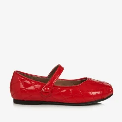 Age of Innocence Girls Red Patent Leather Quilted Shoes Hot