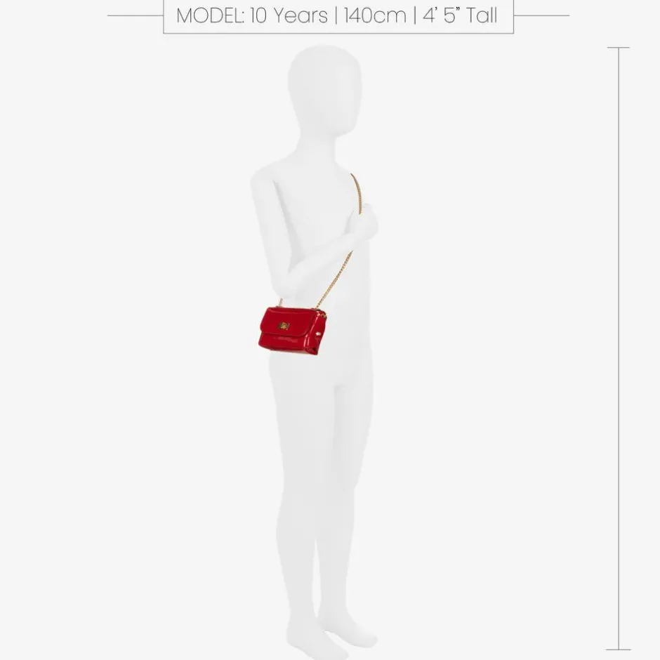 Zaccone Girls Red Patent Leather Bag (12cm) Sale