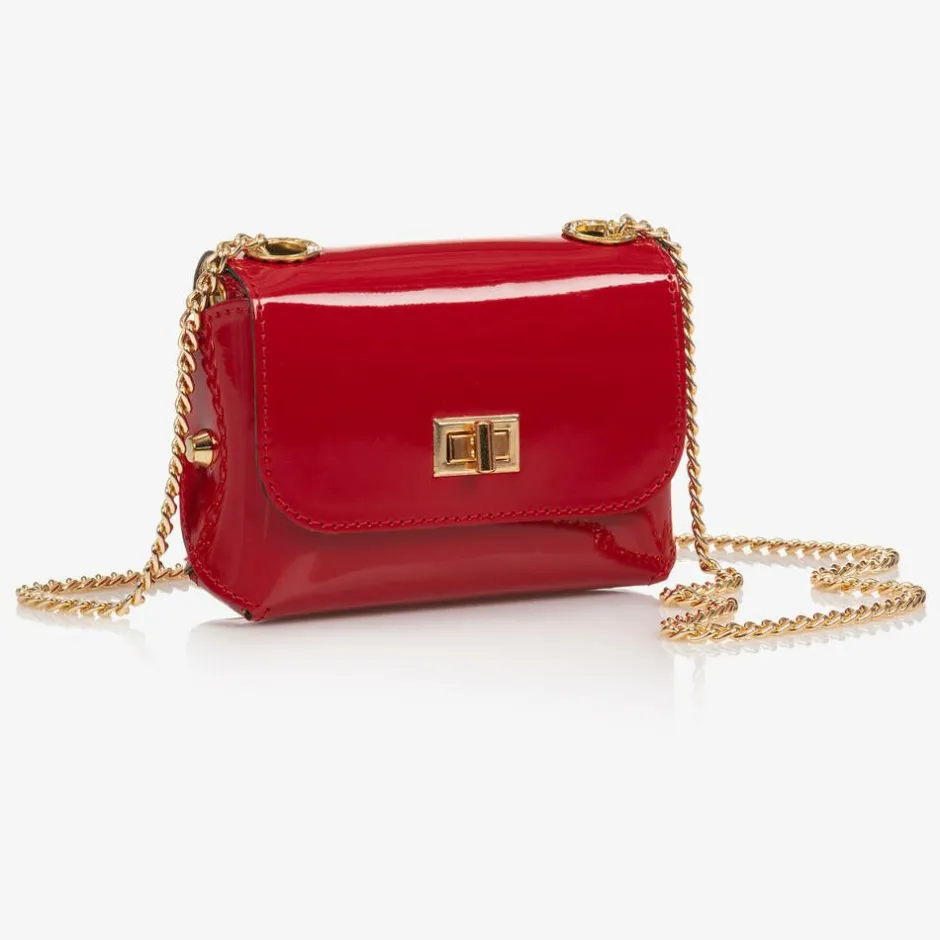 Zaccone Girls Red Patent Leather Bag (12cm) Sale