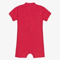 Playshoes Girls Red Polka Dot Sun Suit (UPF50+) Outlet