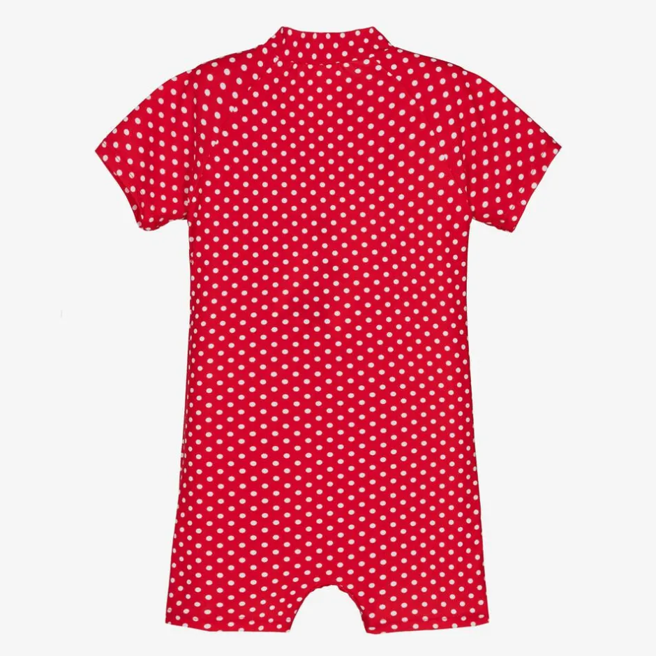 Playshoes Girls Red Polka Dot Sun Suit (UPF50+) Outlet