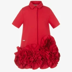 Jessie and James London Girls Red Ruffle Dress New