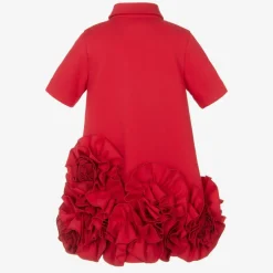 Jessie and James London Girls Red Ruffle Dress New