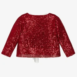 Phi Clothing Girls Red Sequinned Jacket Hot