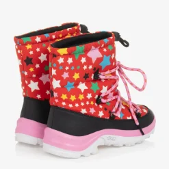Stella McCartney Kids Ski Wear Capsule Girls Red Star Snow Boots Clearance