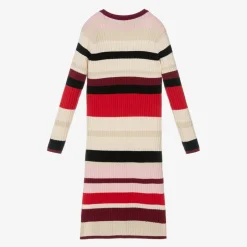 Sonia Rykiel Paris Girls Red Stripe Knitted Dress New