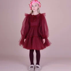 RaspberryPlum Girls Red Tulle & Velvet Dress Discount