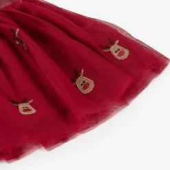 NAME IT Girls Red Tulle Reindeer Skirt Outlet