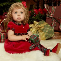 Patachou Girls Red Velvet Dress Clearance